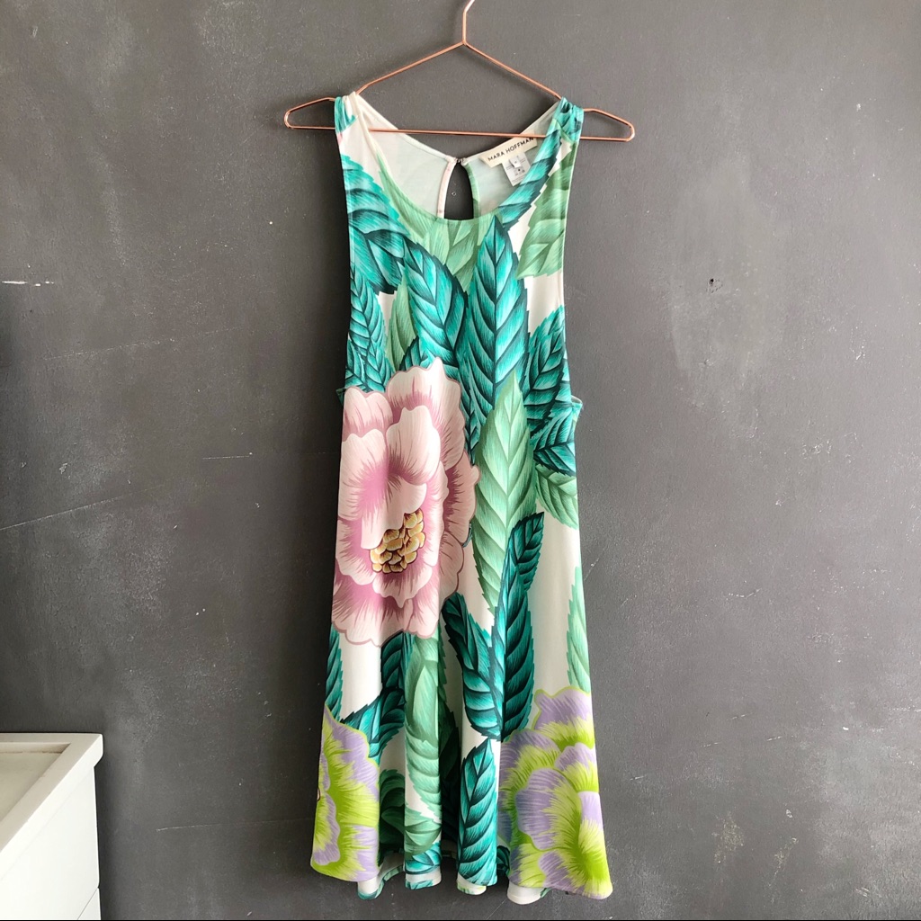 Mara Hoffman Swing Dress In Flora Stone